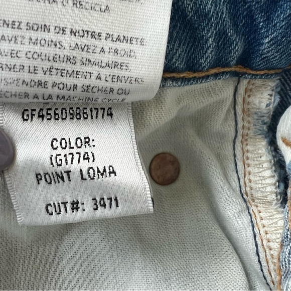 NWT GRLFRND Karolina High Rise Straight Crop Jeans Point Loma Distressed button - Picture 11 of 16